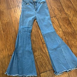 Three bird nest Large flare jeans.